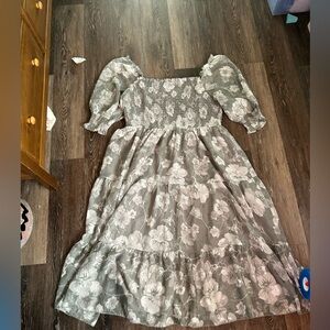 Baltic Born smocked top midi dress